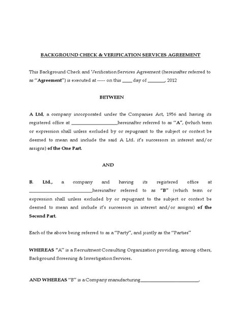 Background Check Agreement Download Free Pdf Background Check Implied Warranty