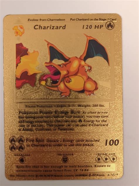 Charizard Gold Foil Pok Mon Card N Mint Fresh Out Of The Box Ebay