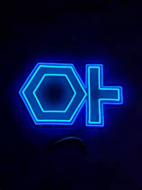 Medium 22 Tron Quorra Iso Symbol Inspired Professional Neon Led Art