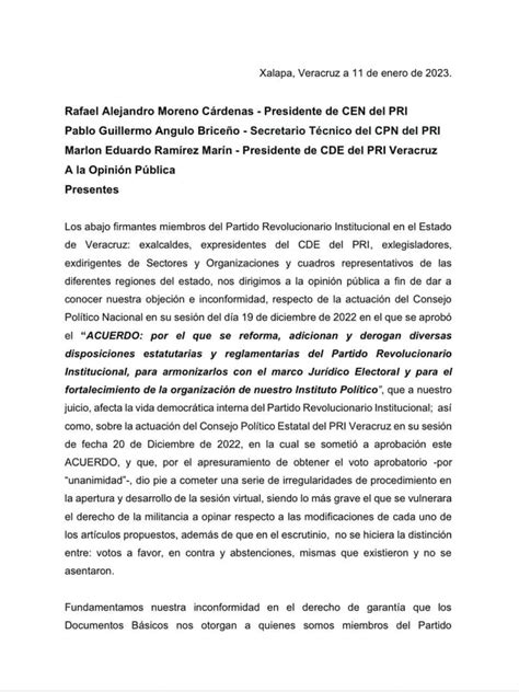 Turbulencia En El Pri Más De 150 Priistas En Veracruz Lanzaron Un