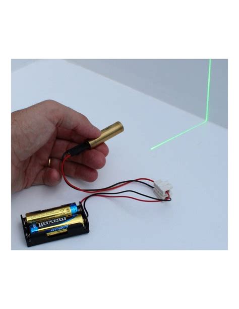 LASER module that emits a green line with a brass body