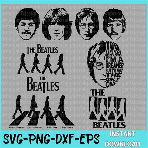 The Beatles Svg Bundle The Beatles Png The Beatles Vector Rock And