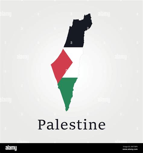 Palestine Map Middle East Stock Vector Images Alamy