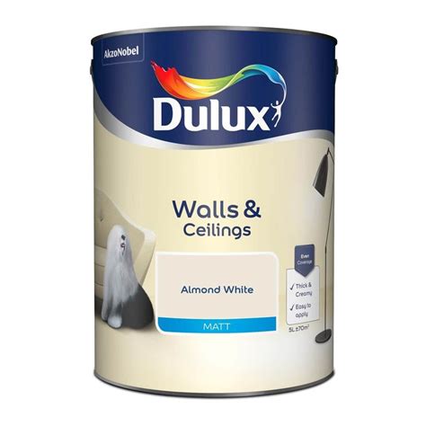 Dulux Almond White Matt Emulsion Paint 5l Dulux Dulux Timeless