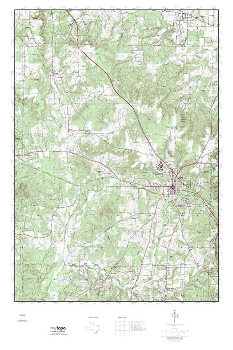 Mytopo Rusk Texas Usgs Quad Topo Map