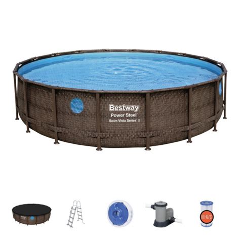 Bazen Bestway Power Steel Swim Vista X Cm Z Vzorcem Ratana S