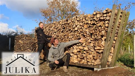 DIY Wood Rack EINFACHSTE und GÜNSTIGSTE Art Holz zu stapeln 060