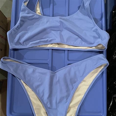 PacSun Blue Hour V Cut Bikini Size XL Worn 1 2x Depop