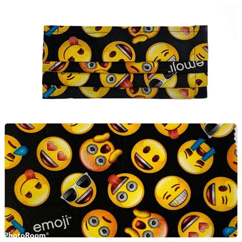 EMOJI Face Mask | Etsy