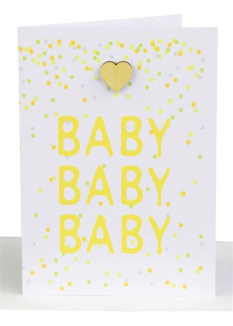 New Born Baby T Card Heart And Confetti Lils Cards Sydney