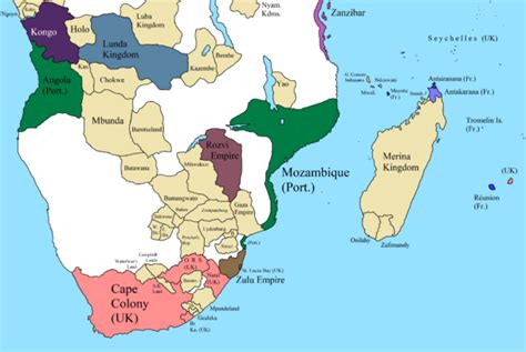 Map : [OC] Map of Southern Africa in 1850 - Infographic.tv - Number one infographics & data Data ...