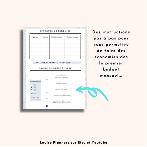 Fiche Budget Mensuel Budget Base Zéro en Cash Méthode complète pas à