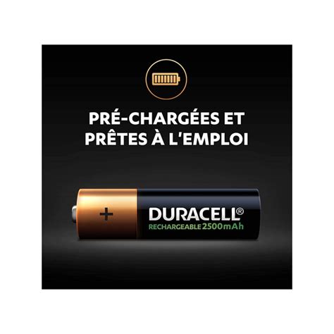 Duracell Aa Lr Pack De Piles Rechargeables Alcalines Mah