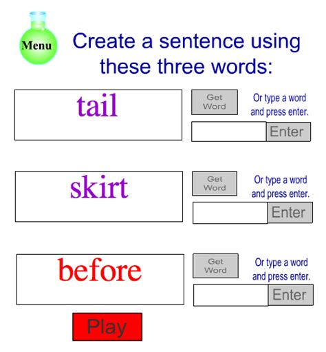 Sentence Structure Game Eyfs Unjumble The Words To Make Sentences