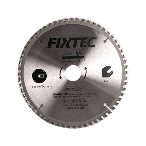 Hoja De Sierra TCT 12 FIXTEC Para Madera Aluminio