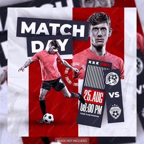 Premium Psd Matchday Poster Social Media Post Template