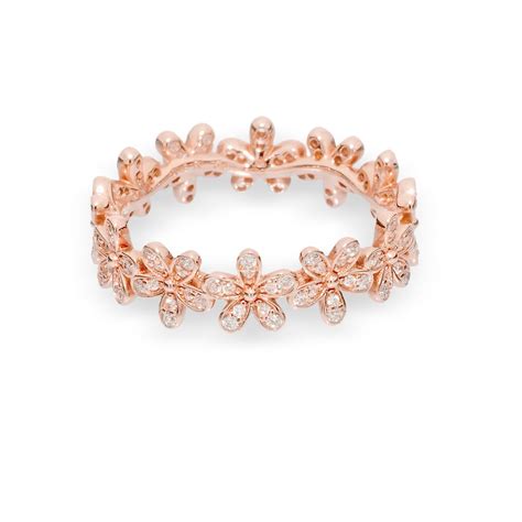 Dazzling Daisy Ring In Pandora Rose™ And Clear Cz