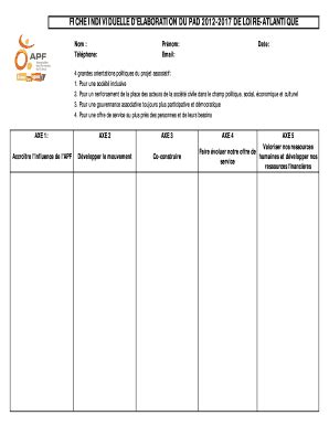 Fillable Online Dd44 Blogs Apf Asso AXE 4 AXE 5 Valoriser Nos