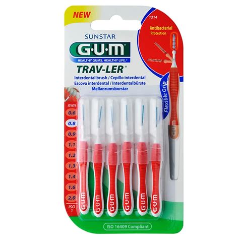 Cepillo Interdental Gum Trav Ler 0 8 Mm Empaque Con 6 Unidades