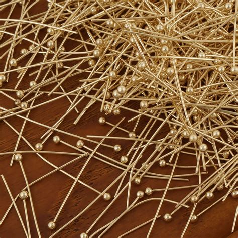 pcs  gold filled ball head pins brass ball headpin head pin