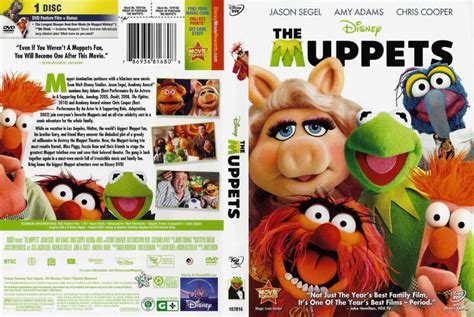 The Muppets (2011) WS R1 - Movie DVD - CD Label, DVD Cover, Front Cover