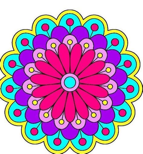 Mandalas coloreados fáciles Mandalaweb Mandalas Mandala sencilla