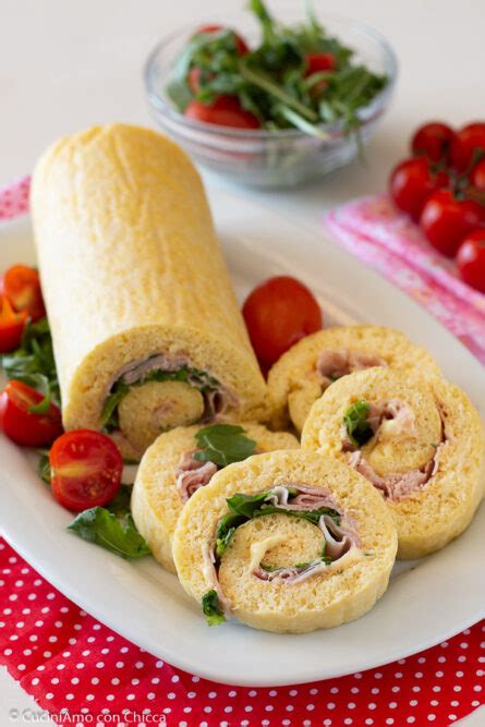 Rotolo Biscotto Soffice Con Prosciutto E Rucola Antipasto Delizioso