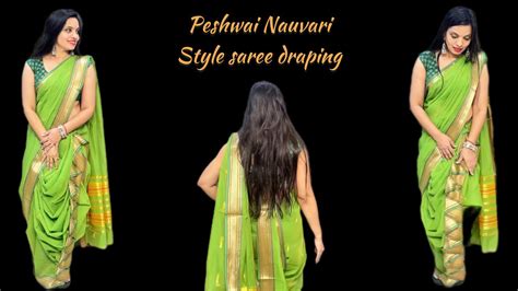 Peshwai Nauvari Style Saree Draping Modern Nauvari Style With Long