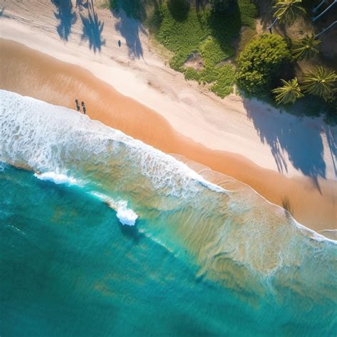 Premium AI Image | aerial view of a beautiful beach photography beach ...