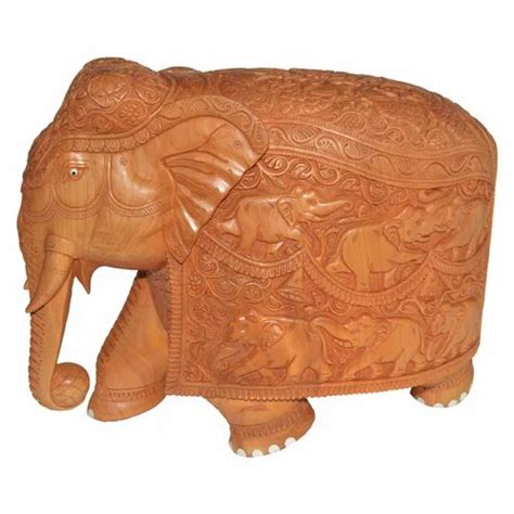 Shrinath Art Gallery Wooden Elephant Statue At Rs 70 Wooden Elephant