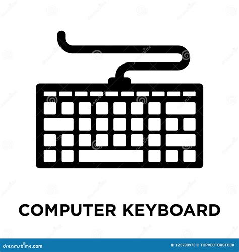 Vector Del Icono Del Teclado De Ordenador Aislado En El Fondo Blanco