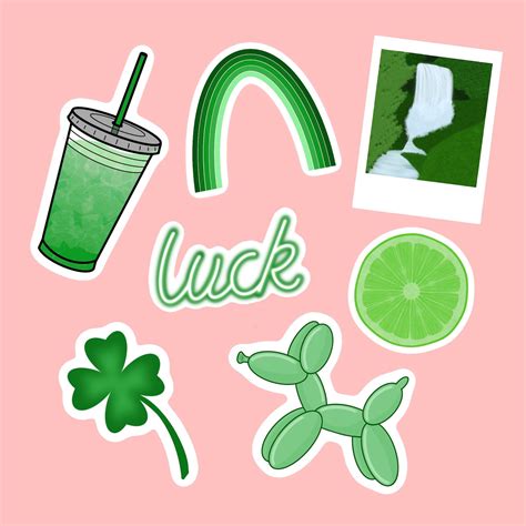 Buy Green Aesthetic Sticker Pack Green Stickers Gift Cute Online