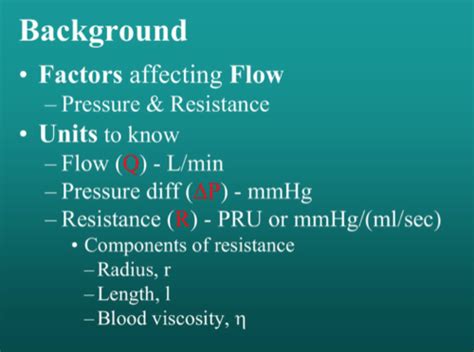 Lecture Hemodynamics Flashcards Quizlet