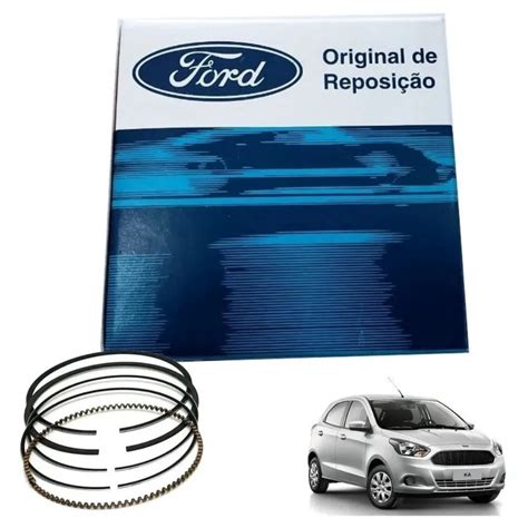 Jogo Anel Segmento Original Ford Ka 1 0 12V 3 Cilindros 2014 Em Diante