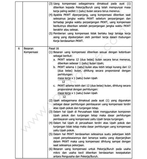 Pkwt Berdasarkan Uu Cipta Kerja Uu Ketenagakerjaan Pp
