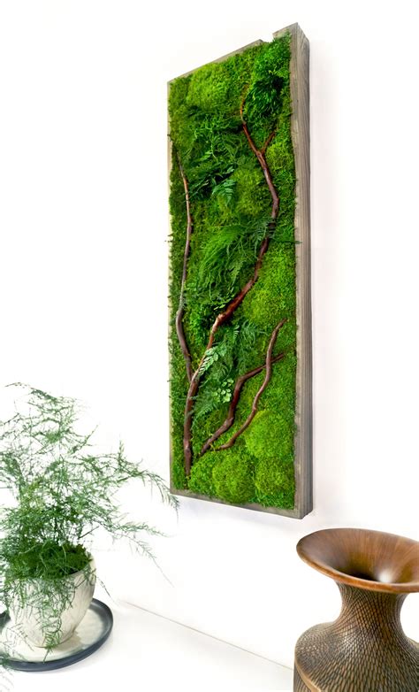 12 X 36 Artisan Moss Plant Painting No Care Etsy