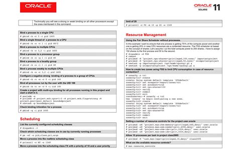 Oracle Solaris 113 Cheat Sheet Download Printable Pdf Templateroller