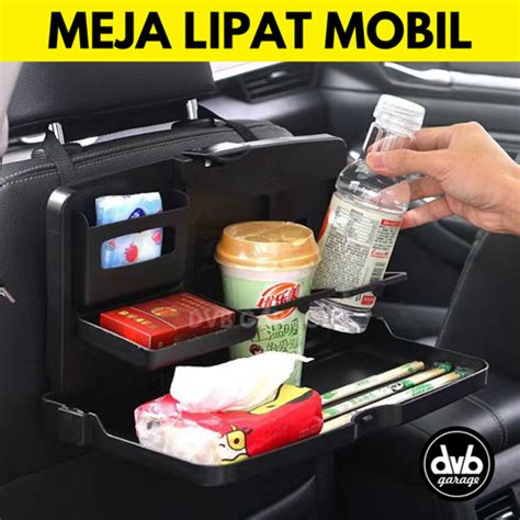 Jual Meja Lipat Mobil Serbaguna Rak Kursi Makan Minum Foldable