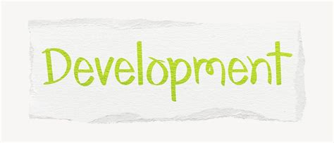 development word ripped paper typography  photo rawpixel