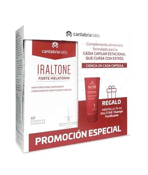 Iraltone Forte Melatonin Pack 60 Cápsulas Minitalla Champú