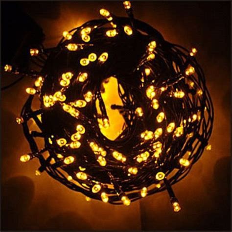 Светодиодная гирлянда Lampiki на 100 LED желтая 8 режимов от сети для ...