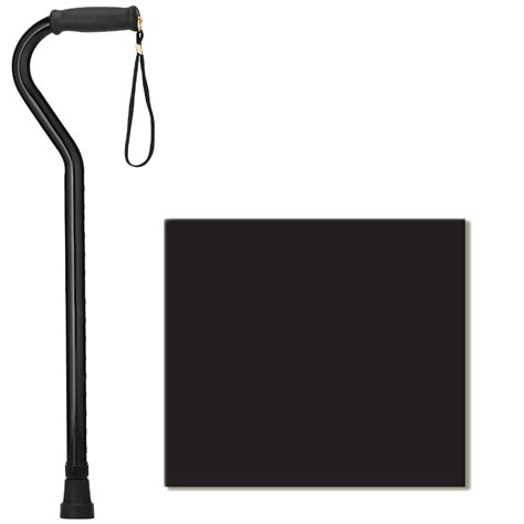 Heavy Duty Walking Cane With Offset Handle Black Nova Medical Products