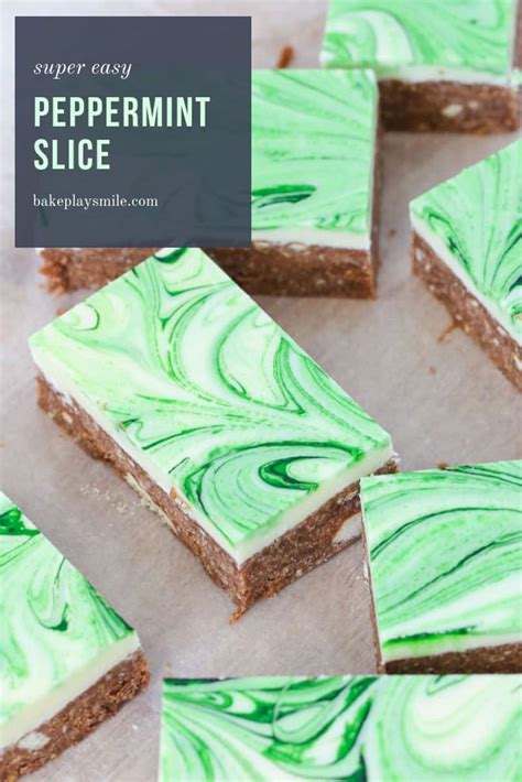 Peppermint Chocolate Slice New And Improved Recipe Bake Play Smile