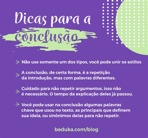 Dicas para a conclusão da redação enem Artofit