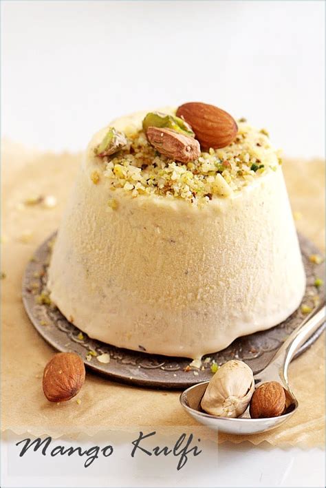 No Bake Dessert Vegetarian Mango Kulfi Traditional Indian Ice