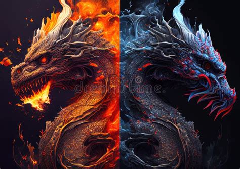 Fire Dragon Vs Ice Dragon Wallpaper