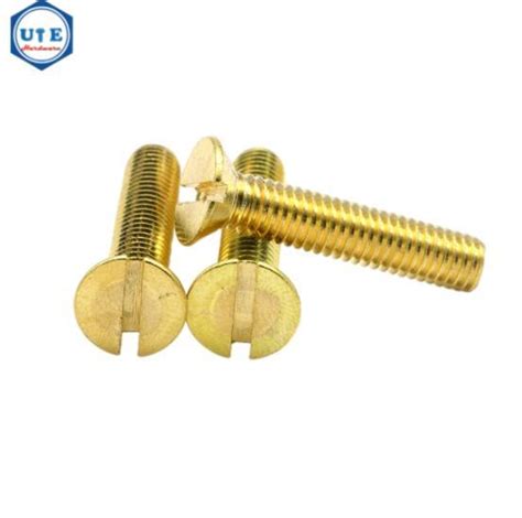 Yiwu Market Din963 Brass Slotted Head Screw Slotted Countersunk Flat Head Machine Screws China