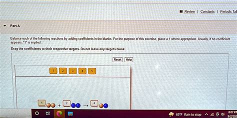 Solved Review Constants Periodic Table Balance Each Of The Following