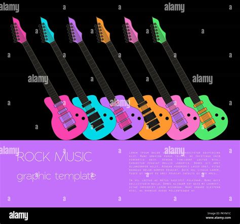 Musical Instruments Graphic Template Electric Guitar Vector Illustration Stock Vector Image