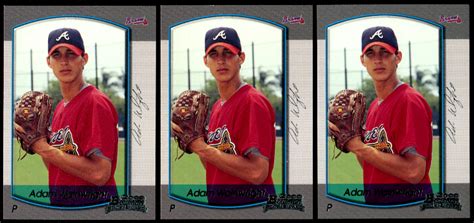 Bowman Adam Wainwright Rookie Card Lot Of Cardinals Braves